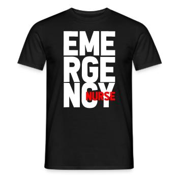 Emergency room nurse nursing - Men's T-Shirt - black - Front - AI Model Male 178 light (178cm)