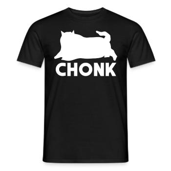 Chonk fat cat - Men's T-Shirt - black - Front - AI Model Male 178 light (178cm)