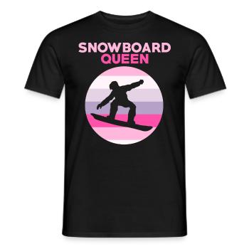 Conducteur de snowboard Conducteur de snowboard vacances d'hiver - T-shirt homme - noir - Devant - AI Model Male 178 light (178cm)