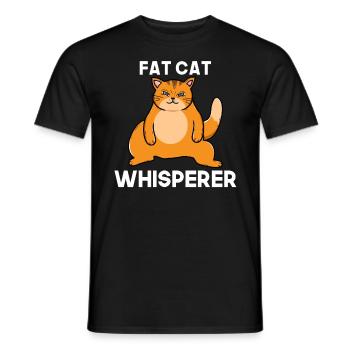 Big cat cat lover fat cats - Men's T-Shirt - black - Front - AI Model Male 178 light (178cm)