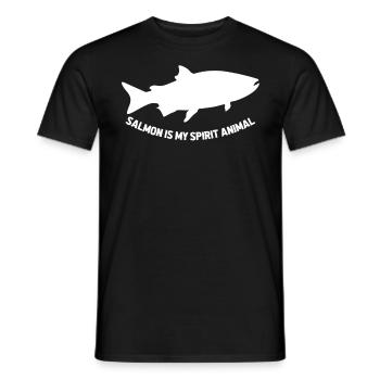 Le saumon est mon esprit Animal Fisherman Salmon Fisherman - T-shirt homme - noir - Devant - AI Model Male 178 light (178cm)