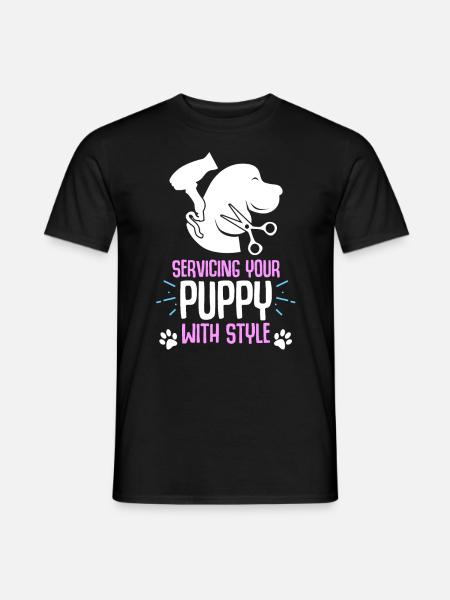 Hunde Styling Hunde Friseure - Männer T-Shirt - Schwarz