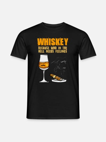 Whiskey cigar and whiskey - Men's T-Shirt - black