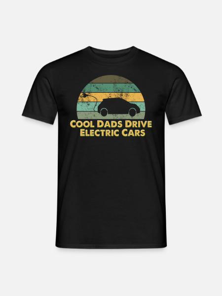 Electric car father electric car dad - Men's T-Shirt - black