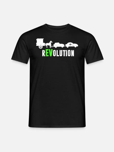 Lustiges Elektroauto rEVolution Elektromobilität - Männer T-Shirt - Schwarz