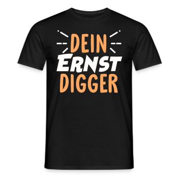 Dein Ernst Sprüche - Männer T-Shirt - Schwarz - Vorne - AI Model Male 178 light (178cm)