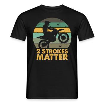 Zweitakt Motorrad Motocross - Männer T-Shirt - Schwarz - Vorne - AI Model Male 178 light (178cm)