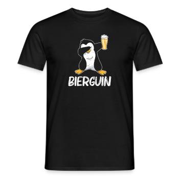 Pingouin bière buveur de bière - T-shirt homme - noir - Devant - AI Model Male 178 light (178cm)