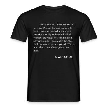 Bibelvers Bibel Psalm Jesus Christlich Markus 12:2 - Männer T-Shirt - Schwarz - Vorne - AI Model Male 178 light (178cm)