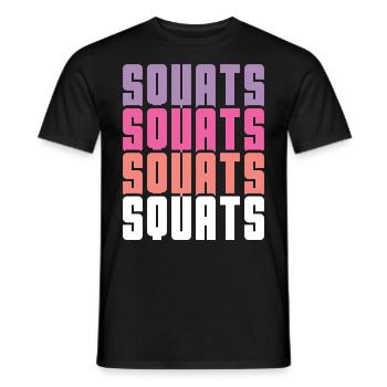 Squats - Männer T-Shirt - Schwarz - Vorne - AI Model Male 178 light (178cm)