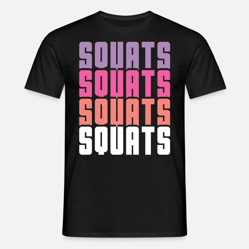 Squats - Männer T-Shirt - Schwarz