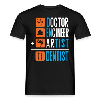 Dentiste dentiste dent dents dents cadeau dentaire - T-shirt homme - noir - Devant - AI Model Male 178 light (178cm)