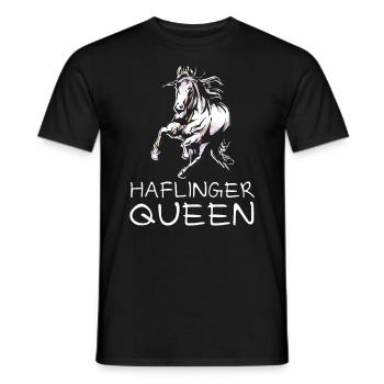 Ferme équestre des cavaliers Haflinger - T-shirt homme - noir - Devant - AI Model Male 178 light (178cm)