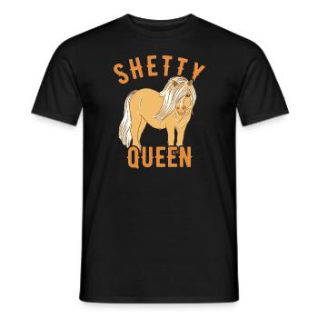 Poney Shetland Poney Shetty Rider Horse - T-shirt homme - noir - Devant - AI Model Male 178 light (178cm)