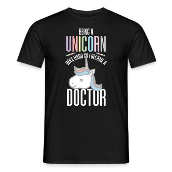 doctor, physician, medicine, student, doctorate - Men's T-Shirt - black - Front - AI Model Male 178 light (178cm)