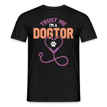 tierarzt, hund, tier, geschenkidee, tierärztin - Männer T-Shirt - Schwarz - Vorne - AI Model Male 178 light (178cm)