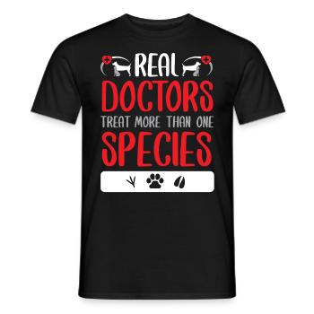 vétérinaire, chien, animal, idée cadeau, vétérinaire - T-shirt homme - noir - Devant - AI Model Male 178 light (178cm)