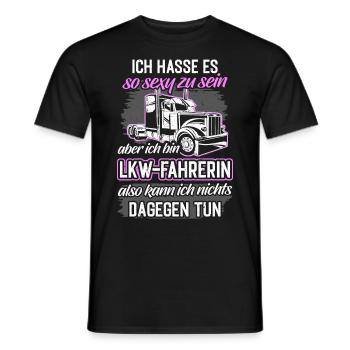 Truckerin LKW-Fahrerin Geschenk - Männer T-Shirt - Schwarz - Vorne - AI Model Male 178 light (178cm)