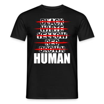 Just Human black lives matter anti rassismus love - Männer T-Shirt - Schwarz - Vorne - AI Model Male 178 light (178cm)