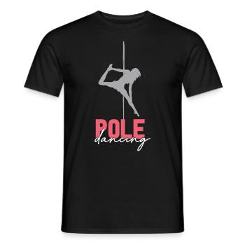 pole dance, pole, danse, fitness, idée cadeau, po - T-shirt homme - noir - Devant - AI Model Male 178 light (178cm)