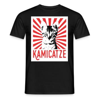 Kamicatze süße Katze cat grumpy cat katzen Katzen - Männer T-Shirt - Schwarz - Vorne - AI Model Male 178 light (178cm)