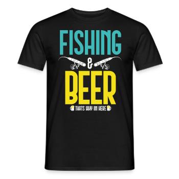 angeln fishing fischen fischer angler fisch - Männer T-Shirt - Schwarz - Vorne - AI Model Male 178 light (178cm)