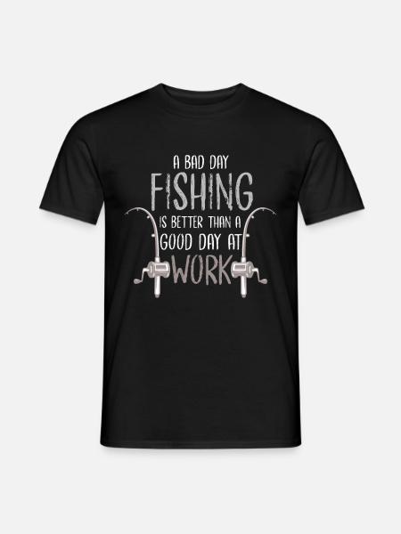 angeln fishing fischen fischer angler fisch - T-shirt herr - svart