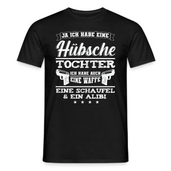 Lustig Vater Papa Dad Daddy Tochter Stieftochter - Männer T-Shirt - Schwarz - Vorne - AI Model Male 178 light (178cm)
