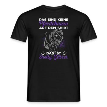 Shettypony Shetty Shetlandpony - Männer T-Shirt - Schwarz - Vorne - AI Model Male 178 light (178cm)