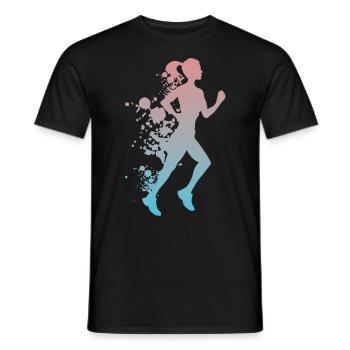 jogging runner marathon sport jogger - T-shirt homme - noir - Devant - AI Model Male 178 light (178cm)
