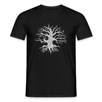 Yggdrasil Arbre de vie Arbre de vie Raven Manda - T-shirt homme - noir - Devant - AI Model Male 178 light (178cm)
