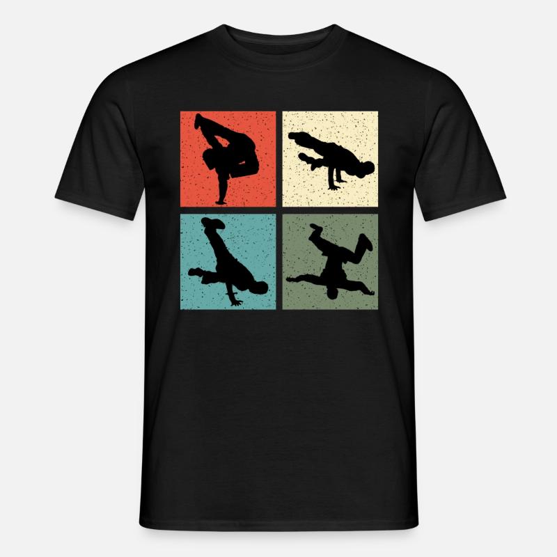 Vintage Breakdancer - Männer T-Shirt - Schwarz