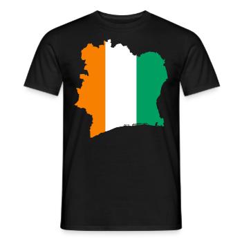 Cote D'Ivoire Elfenbeinküste Geschenk Flagge Land - Männer T-Shirt - Schwarz - Vorne - AI Model Male 178 light (178cm)