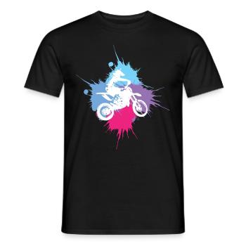 motocross motorrad biker bike motorsport geschenki - Männer T-Shirt - Schwarz - Vorne - AI Model Male 178 light (178cm)
