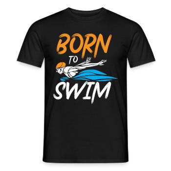 nageur natation idée cadeau eau piscine - T-shirt homme - noir - Devant - AI Model Male 178 light (178cm)
