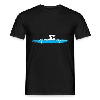 schwimmer schwimmen geschenkidee wasser schwimmbad - Männer T-Shirt - Schwarz - Vorne - AI Model Male 178 light (178cm)