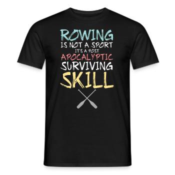 ramer rameur rameur rame à la rame sports nautiques - T-shirt homme - noir - Devant - AI Model Male 178 light (178cm)