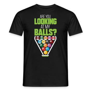 billard billard billard idée cadeau boule de billard que - T-shirt homme - noir - Devant - AI Model Male 178 light (178cm)