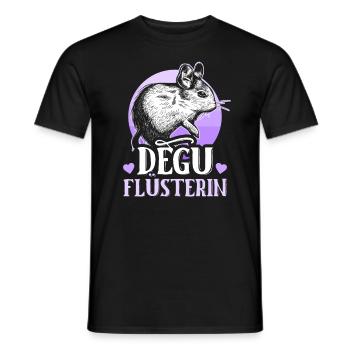 Degus Degu Flüsterin Nagetier Haustier Geschenk - Männer T-Shirt - Schwarz - Vorne - AI Model Male 178 light (178cm)