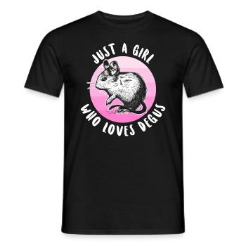 Degus rodent pet degu holder gift - Men's T-Shirt - black - Front - AI Model Male 178 light (178cm)
