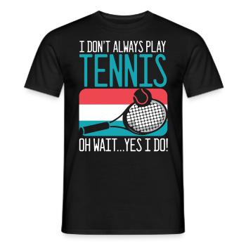 tennis tennisspieler tennisschläger tennisplatz sp - Männer T-Shirt - Schwarz - Vorne - AI Model Male 178 light (178cm)