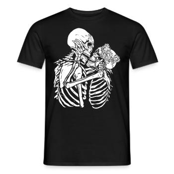 Squelette Baiser Baiser Squelettes rock punk cadeau - T-shirt homme - noir - Devant - AI Model Male 178 light (178cm)