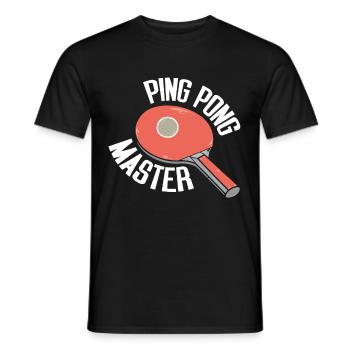 table tennis table tennis racket table tennis player - Men's T-Shirt - black - Front - AI Model Male 178 light (178cm)