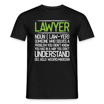 Attorney law law attorney lawyer - Men's T-Shirt - black - Front - AI Model Male 178 light (178cm)