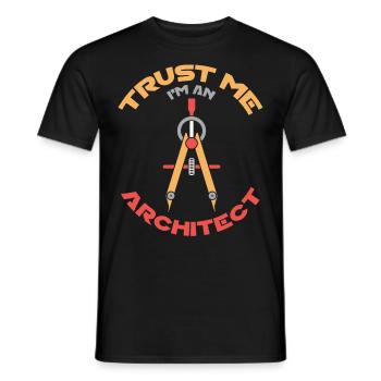 Architect architecture gift idea house construction building - Men's T-Shirt - black - Front - AI Model Male 178 light (178cm)
