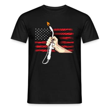 Usa-drapeau Soudere Drôle de soudure - T-shirt homme - noir - Devant - AI Model Male 178 light (178cm)