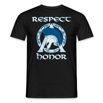 Respect and Honor Sparta Symbol - T-shirt homme - noir - Devant - AI Model Male 178 light (178cm)