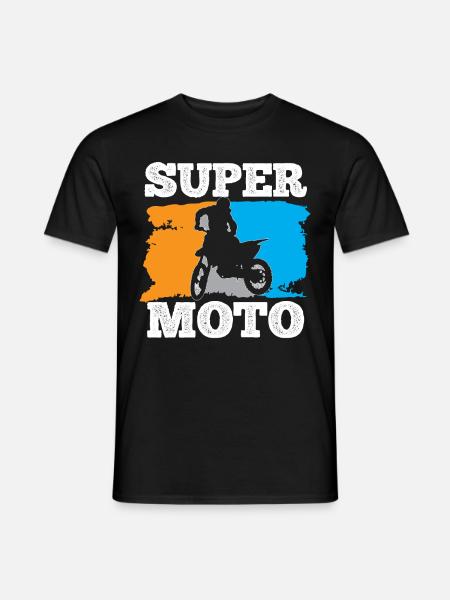 Supermoto Motor Motor Motor Motorsport - Heren T-shirt - zwart