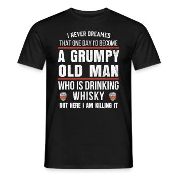 Mens Whiskey Gift For Bourbon Drinkers Funny - Men's T-Shirt - black - Front - AI Model Male 178 light (178cm)