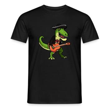 T Rex Mariachi Cinco De Mayo Grafik Dinosaurier - Männer T-Shirt - Schwarz - Vorne - AI Model Male 178 light (178cm)